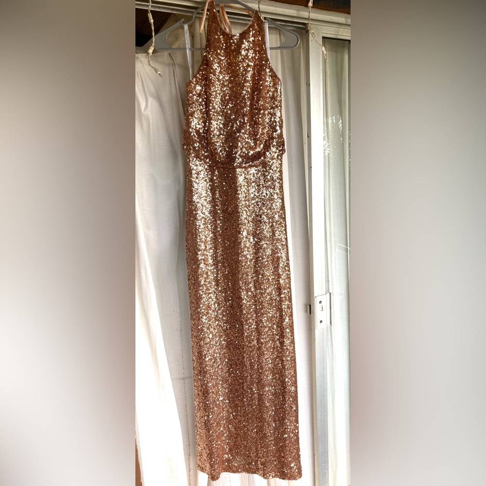 Rose Gold Bridesmaid/Prom/Formal Dress